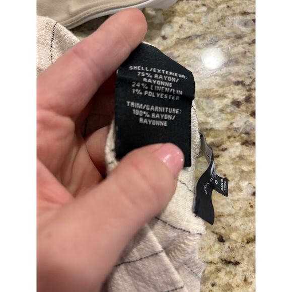 Seven 7 For All Mankind Stripe Pants Sz 6 Line Blend High Waisted Wide Leg - Picture 5 of 5